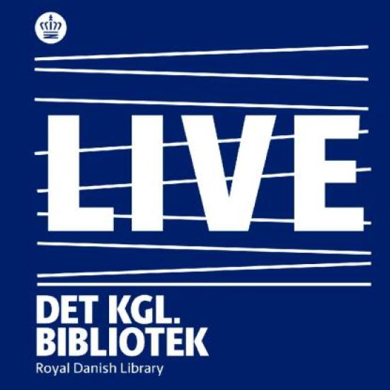 Det Kgl. biblioteks logo for podcast med "LIVE" i stor skrift.
