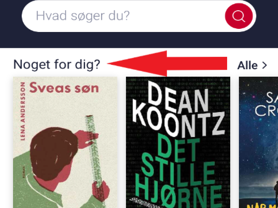 Noget for dig-forslag i appen