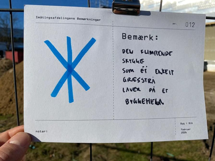 Huskunstner - opslag på byggehegn
