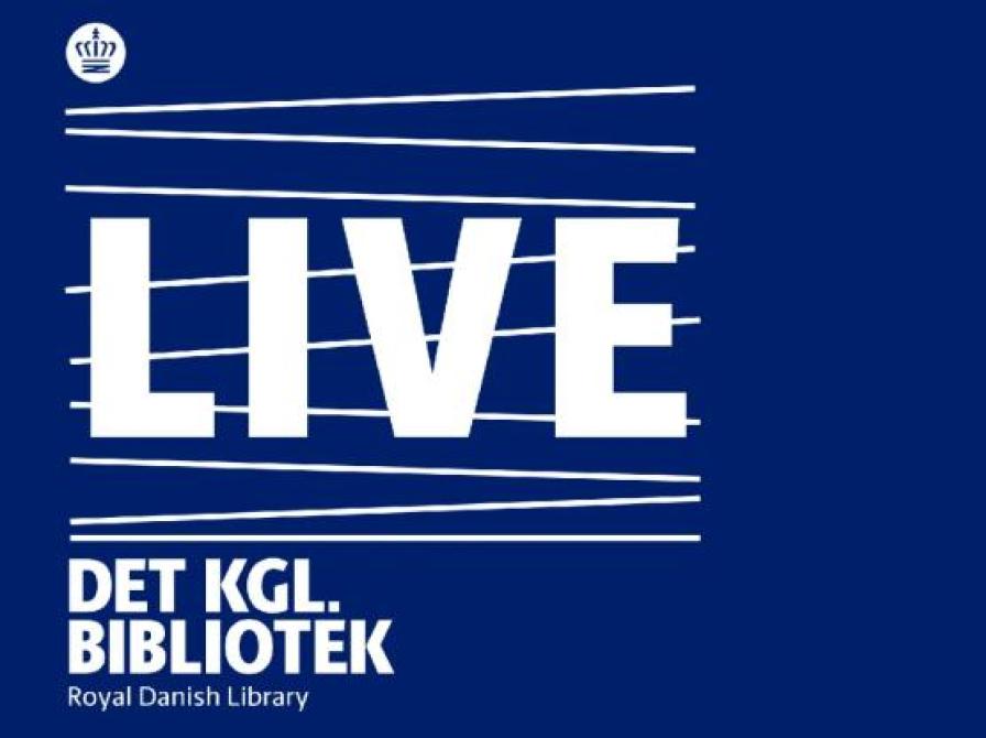Det Kgl. biblioteks logo for podcast med "LIVE" i stor skrift.