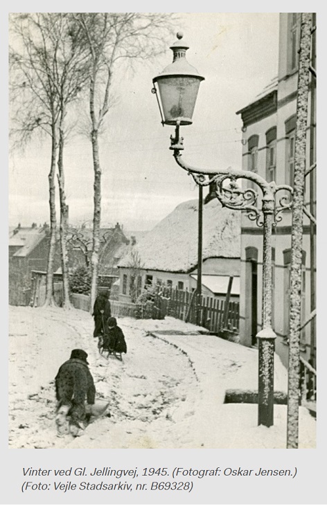 Vintermotiv fra Gl. Jellingvej, 1945