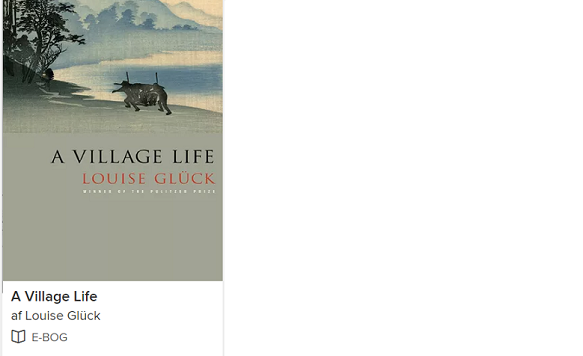 Forsiden af A village life af Louise Glück