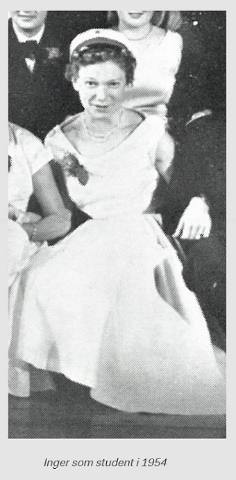 Inger som student i 1954