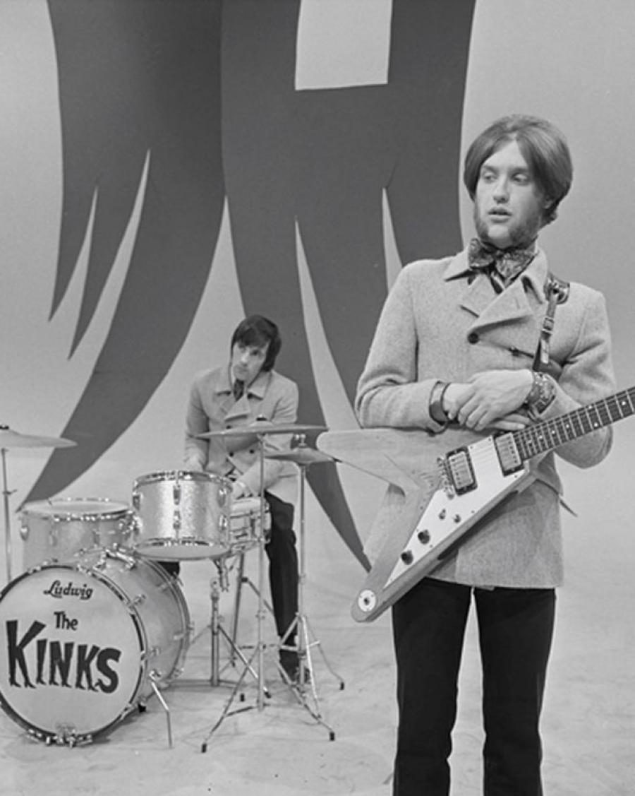Dave Davies, guitarist i The Kinks, og Mick Avory, trommer