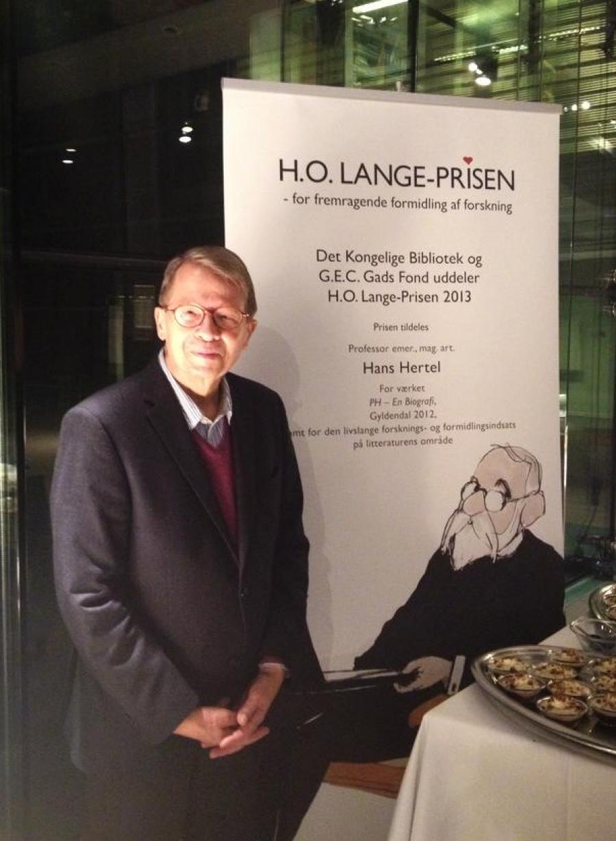 Hans Hertel modtager H.O. Lange prisen