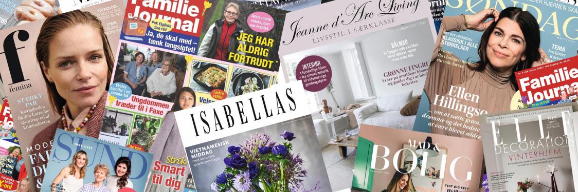 Collage af danske ugeblade og magasiner